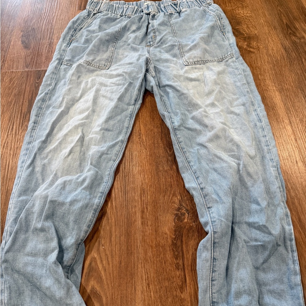 Wonderly Light Blue Relaxed Denim Pants